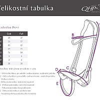 Uzdečka kožená QHP Devi anatomická černá