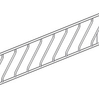 Žlabová zábrana diagonální Jourdain - 8 krmných míst