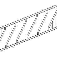 Žlabová zábrana diagonální Jourdain - 5 krmných míst