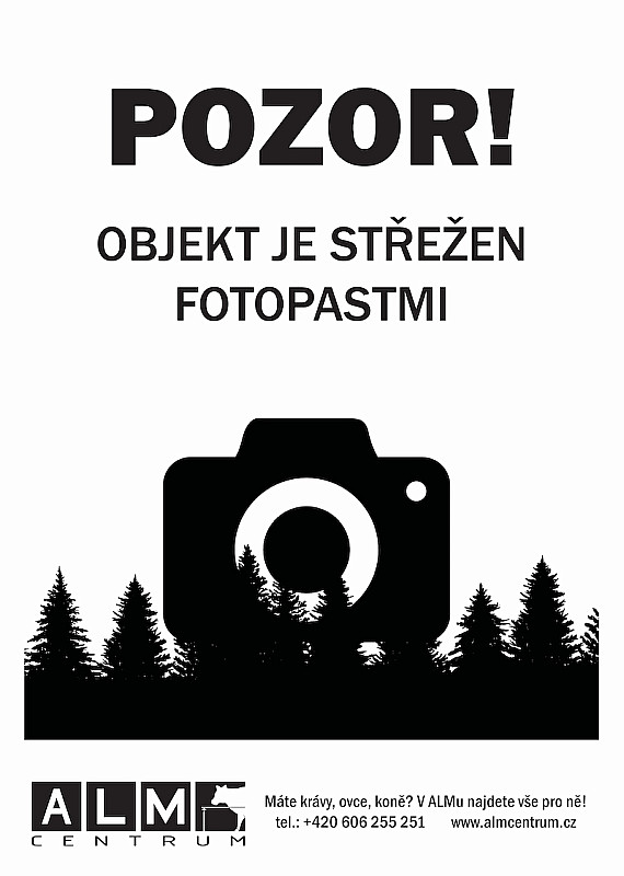 Plastová cedulka - POZOR FOTOPAST